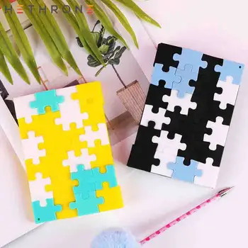

Hethrone Kawaii Silicone DIY Notebook Detachable Creative Puzzle Portable Handy notebook For School Office Pocket notepad