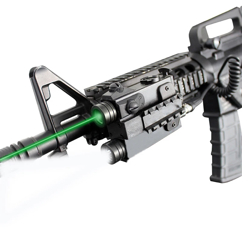 Tactical Taschenlampe Licht Grün Punkt Laser Anblick Combo w/ Schienen Montage Tactical Taschenlampe Licht Grün Punkt Laser Anblick Combo w/ Schienen Montage