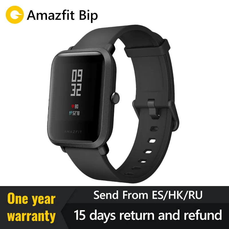 [русский] Huami Amazfit Bip Смарт часы Спортивные темп Bluetooth 4.0 GPS смарт сердечного ритма 45