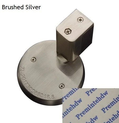 Brushed Nickel Напольное крепление Push to Stop выпуск дверной стоп матовый черный золотой красный Бронзовый Античный - Цвет: Brushed Nickel