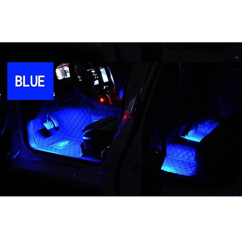 

New CAR 9 LED 2 In 1 Interior 5050 Atmosphere Lights Dash Floor Foot Strip Lights Cigarette Lighter Adapter Decorative Lamp