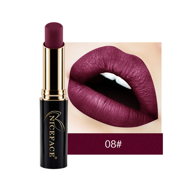 24 Colors Matte Women Lipstick Labiales Beauty Make Up Long Lasting Waterproof Metallic Lipstick Drop Shipping New Hot TSLM1