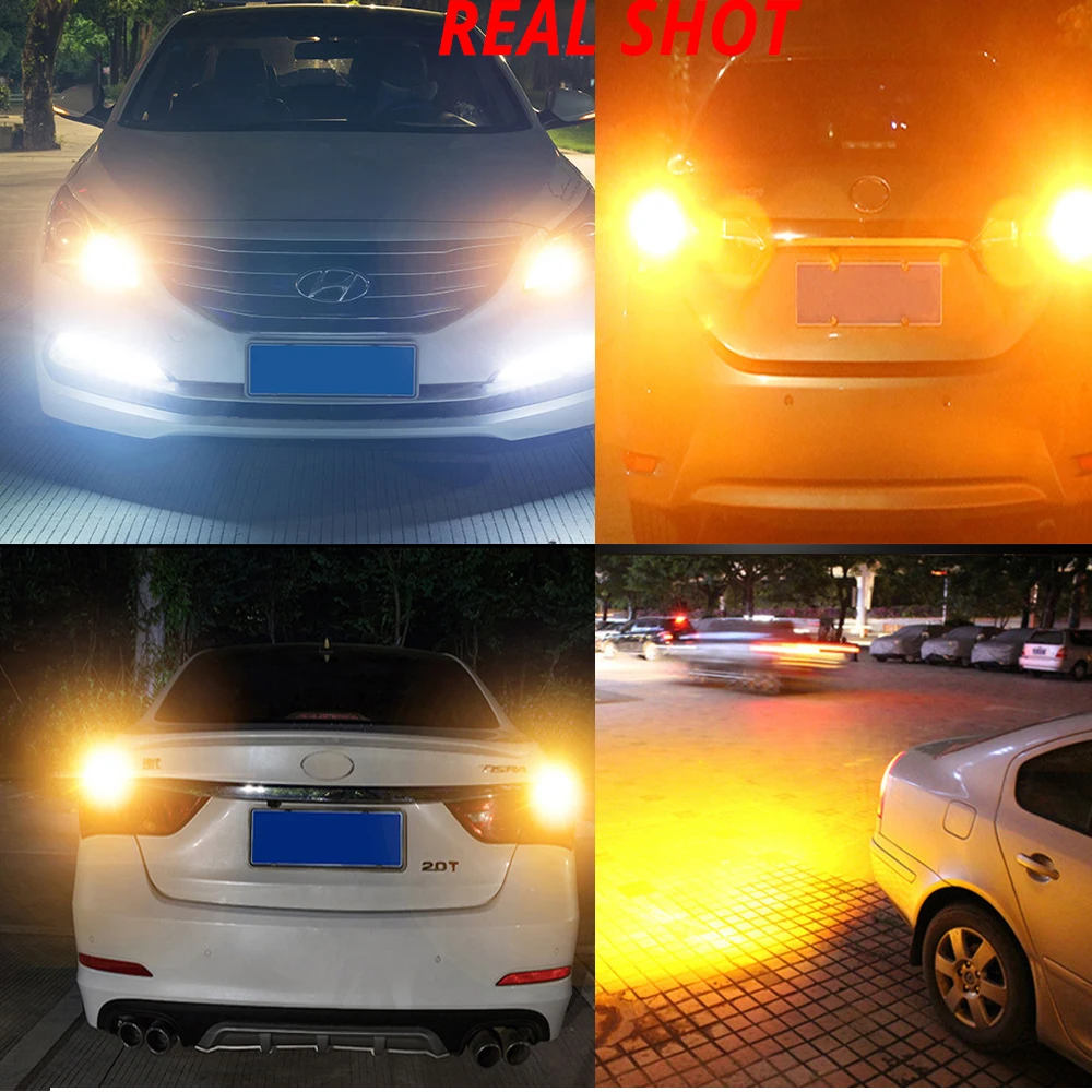 1PCS P21W LED 1156 BA15S PY21W BAU15S 35SMD Car Reserve Lamp Auto Styling Brake Light Turn Signal Bulb 12V License Plate Lights