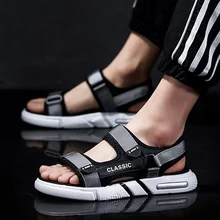 Новая летняя обувь мужские пляжные сандалии повседневная мужская обувь мягкая удобная летняя мужская обувь на толстой подошве для отдыха A1299