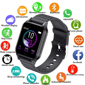 

2020 New Smart Watch for Women Men Heart Rate Body Temperature Monitor Custom Wallpaper Sport Watches Android IOS Smartwatch T96