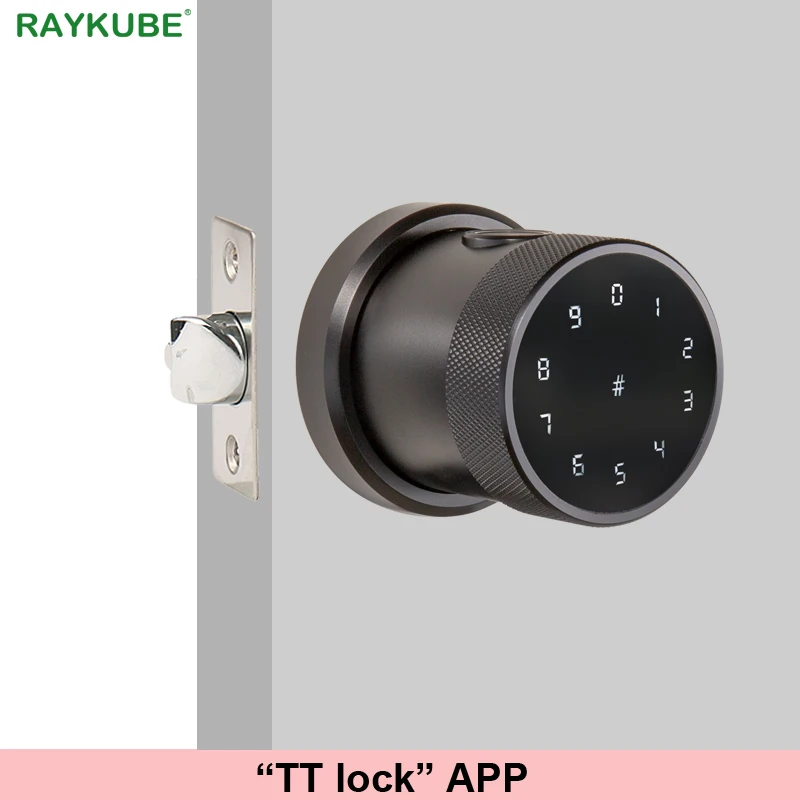  TT lock APP Fingerprint Door Lock Digital Keyboard Smart Card Combination knob Lock For Home / Offi