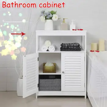 

Bathroom Cabinet 80x60x30CM Bathroom Toilet Furniture Cabinet White Wood Cupboard Shelf Tissue Storage Rack Tool Durable HWC