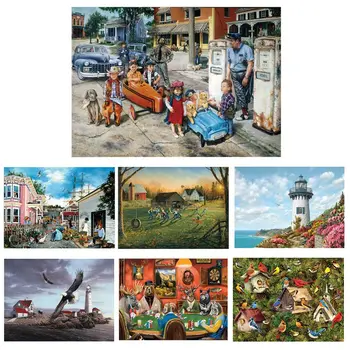 

1000 Piece Jigsaw Puzzles Adult Kids Decompression Game Toy Educational Gifts R7RB