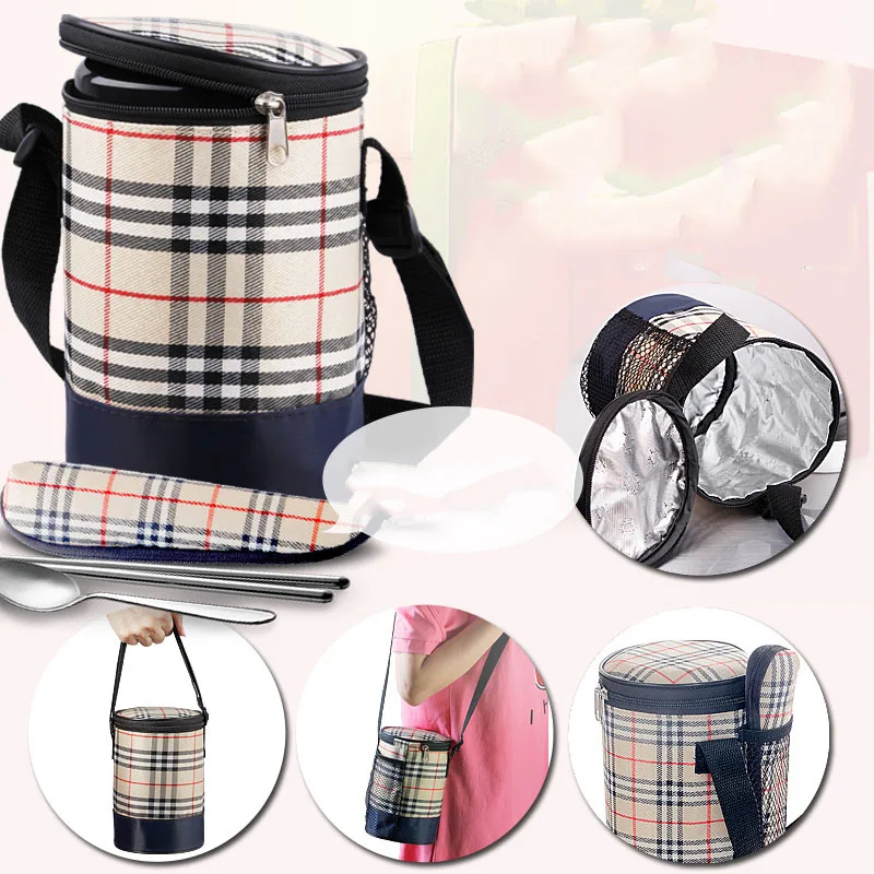 Lunch box Insulated Barrel Insulation Pot Beaker Clam Pot 304 Stainless Steel Thermal Insulation Portable Vaccum Flasks Box