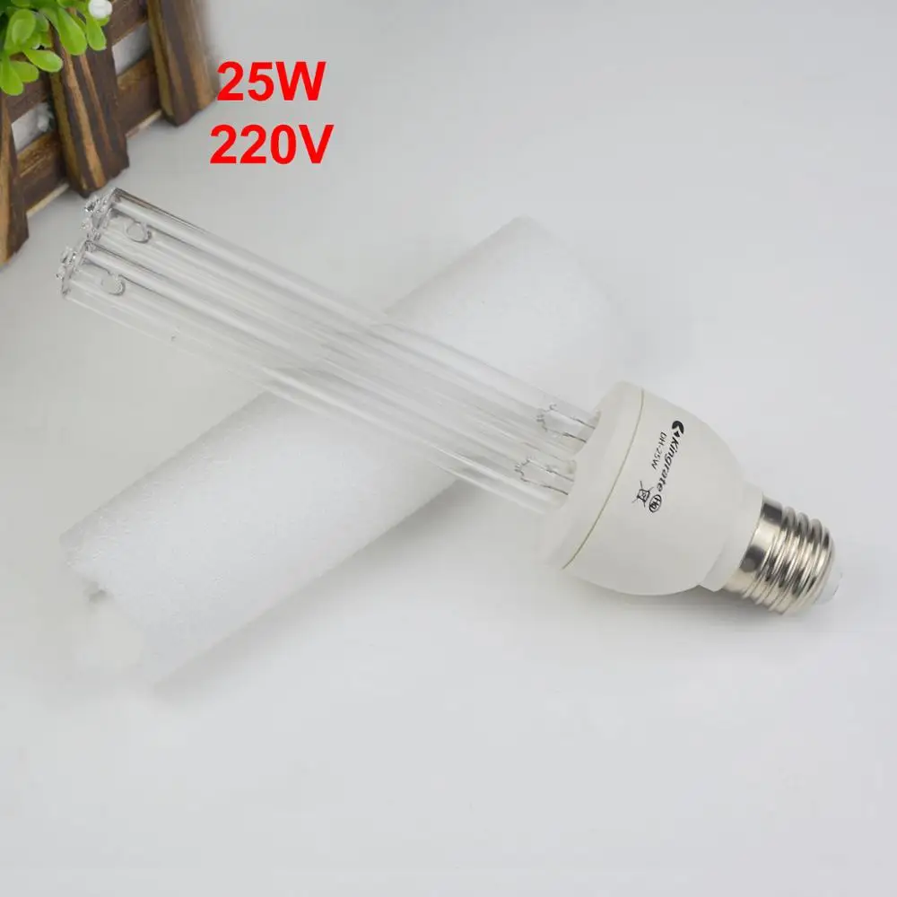 25W 220V Новинка Туалет спальня кухня УФ кварц бактерицидная дезинфекционная лампа UVC Ультрафиолетовый озоновый стерилизатор бактериальный Kill Mite лампа - Цвет: 25W 220V