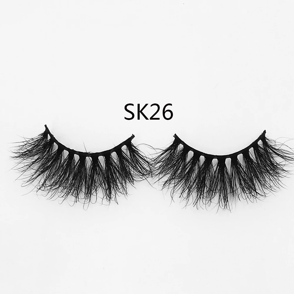 SK26 1 пара 20 мм 3D норковые накладные ресницы Роскошные крест-накрест норковые ресницы накладные ресницы ручной работы драматические ресницы инструменты для макияжа - Цвет: SK26
