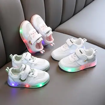 

LED Kids Shoes New Children Luminous Shoes Infant Toddler Baby Girls Boys With Light Luminous Sport Running Shoes Sneakers