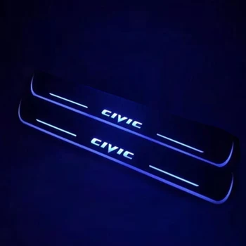 

Moving LED Welcome Pedal Car Scuff Plate Pedal Threshold Door Sill Pathway Light For Honda Civic 2016-2020