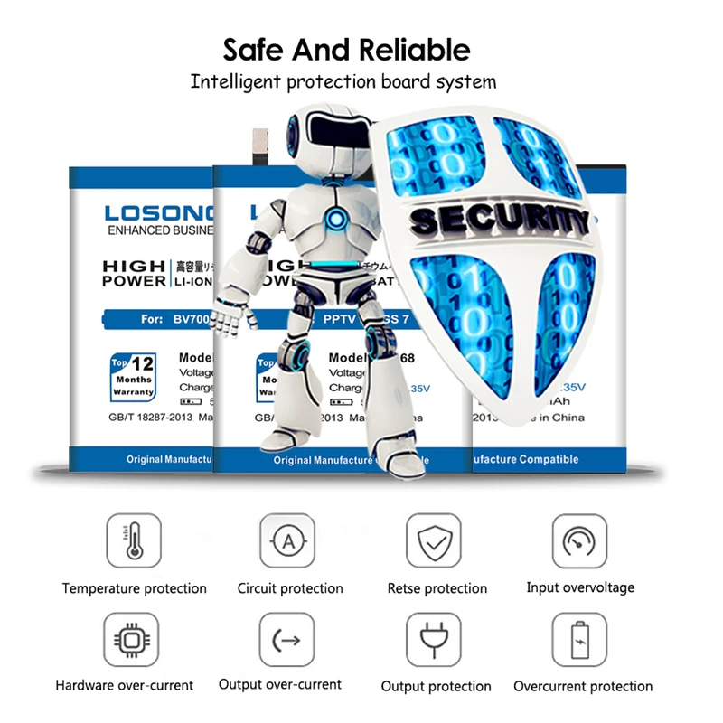 Аккумулятор LOSONCOER AB4400AWMC 6100 мАч для PHILIPS Xenium V387 CTV387 быстрая доставка|Аккумуляторы