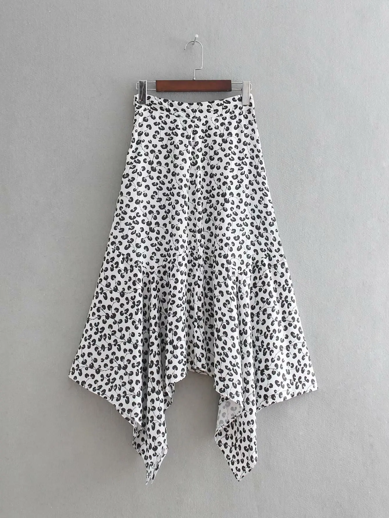 

Western Style Summer New Style Versitile Fashion High-waisted Slimming Printed Rules Tailoring Skirt Medium-length Dress Women's