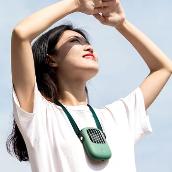 

New Fan USB Charging Mini Lazy Hanging Neck Desktop Electric Fan Outdoor Travel Sport Portable Fan 6 Hours Long Effective