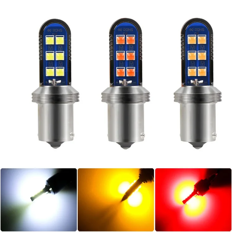 

10x Signal Lamp 1157 LED BAY15D P21/5W Lamp 12SMD 3030 1156 P21W BA15S LED BAU15S PY21W Car Turn Signals Brake Light 12V