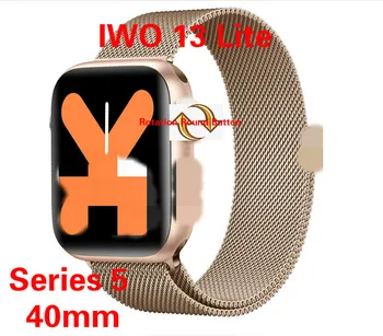 

Swimming Waterproof Smart Watch IWO 13 Lite Series 5 40mm Heart Rate Knob Switch Page Bluetooth Clock VS IWO 9 10 11 12 p68 p70