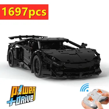 

NEW RC Motor Power Function MOC-34645 Lamborghinies Super Car Aventador Fit LeGINGlys Building Kit Block Bricks Diy Toy Gift