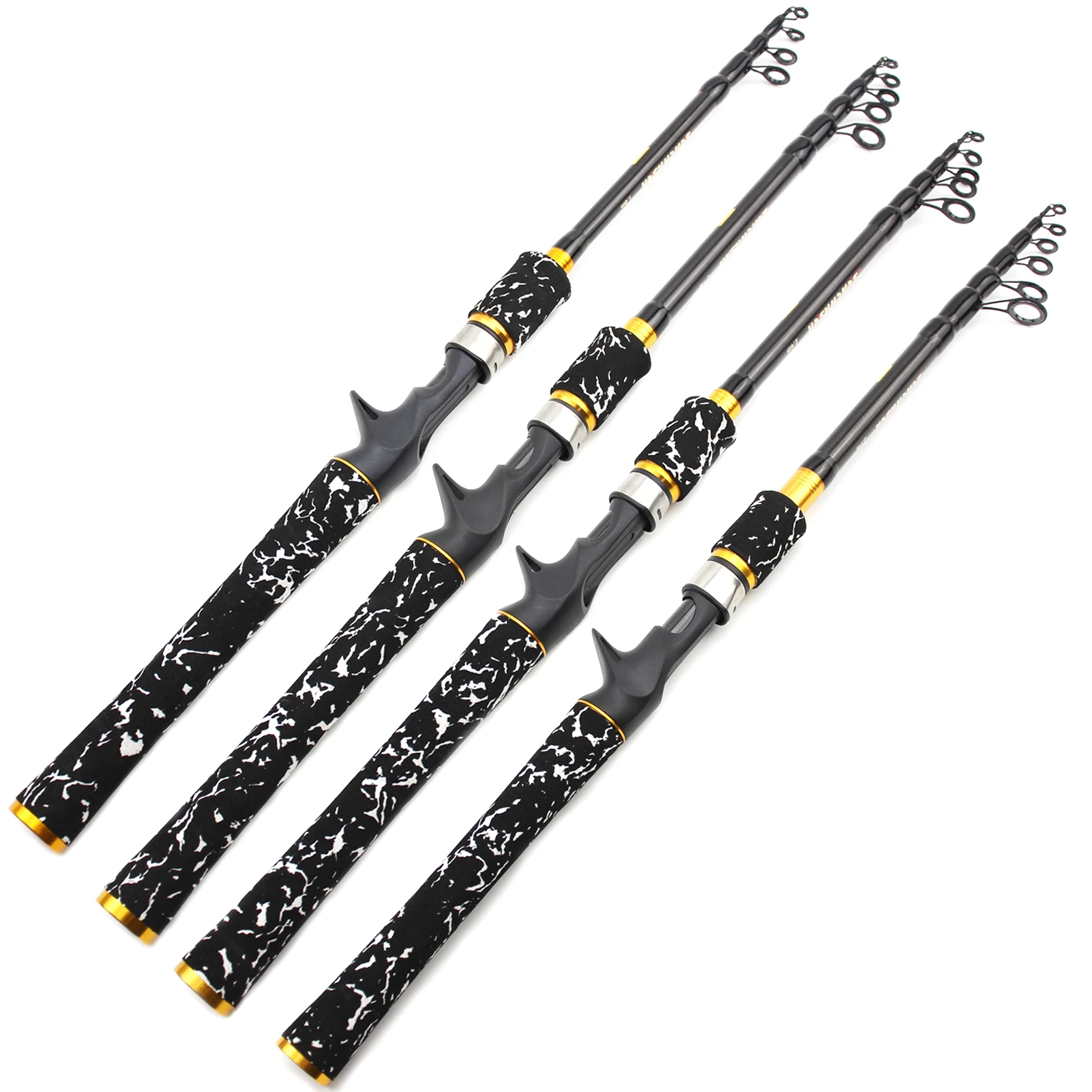 ο 1.8m-2.7m ź  ĳ ˴ ޴ ڷ ε Baitcasting  ޺ vara de pesca com molinete