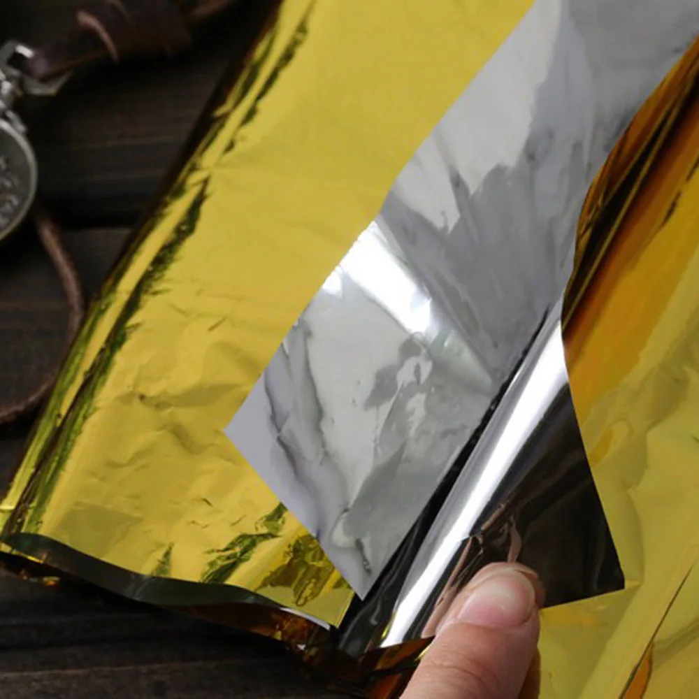 Hot Outdoor Waterproof Emergency Bag Insulation Disaster SOS Aid Life-saving Survival  Rescue Insulation Blanket Hike 210*140CM 4