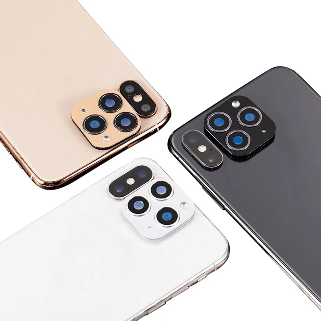 For iPhone X XS MAX XR Seconds Change 11 PRO for Apple 11Pro Lens Sticker Modified Camera Cover Titanium Alloy | Мобильные телефоны