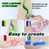 Bowitzki Professional Water Activated Face Paint Kit Split Cake Palette Rainbow Makeup in Carnival Party Festival Cosplay Makeup 6