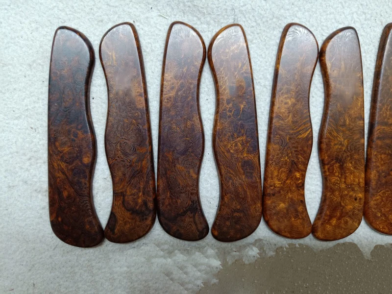 1 Pair Handmade Desert Iron Woodhandle Scales For 111mm Swiss Army