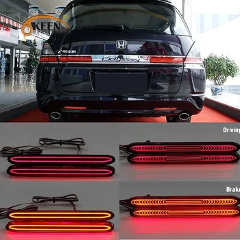 

OKEEN 2pcs Car LED for Honda Odyssey 2007 2008 LED Rear Bumper Reflector Light Driving Braking Tail Light Parking Warning Lamp