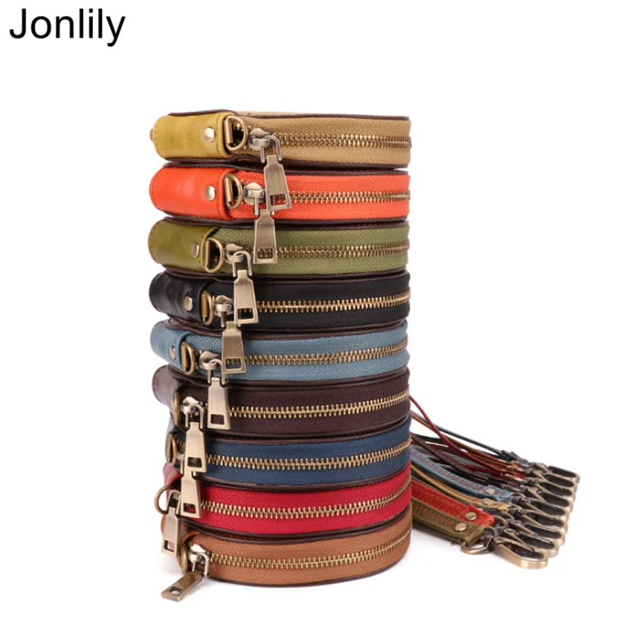 

Jonlily Women Genuine Leather Small Round Wallet Fashion Card Bag Retro Mini Handbag Teens Elegant Coin Purse -KG286
