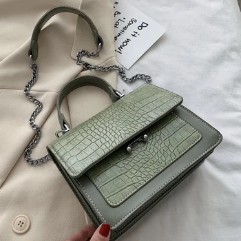 

Alligator Pattern Designer Solid Color PU Leather Crossbody Bags for Women Shoulder Messenger Bags Travel Purses and Handbags
