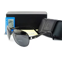 Бренд Police, поляризованные солнцезащитные очки, мужские, черные, ретро очки, женские, оправа из нержавеющей стали, очки для вождения, рыбалки, P177, оригинальная коробка
