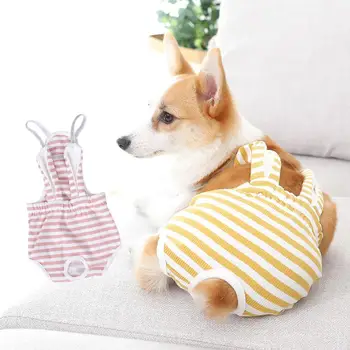 

TPFOCUS Physiological Pants Cute Stripe Printing Pet Dog Sanitary Physiological Pants Diaper for Dogs Teddy breathable