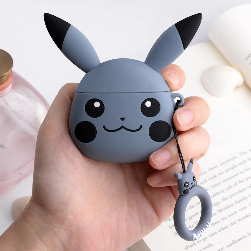 3D чехол для наушников s для AirPods, силиконовый чехол с милым мультяшным щенком для Apple Air pods 2, забавный чехол для наушников, кольцевой ремешок