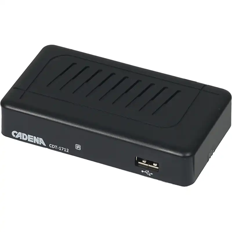 Ресивер DVB-T2 CADENA CDT-1712, черный, (046/91/00047719)