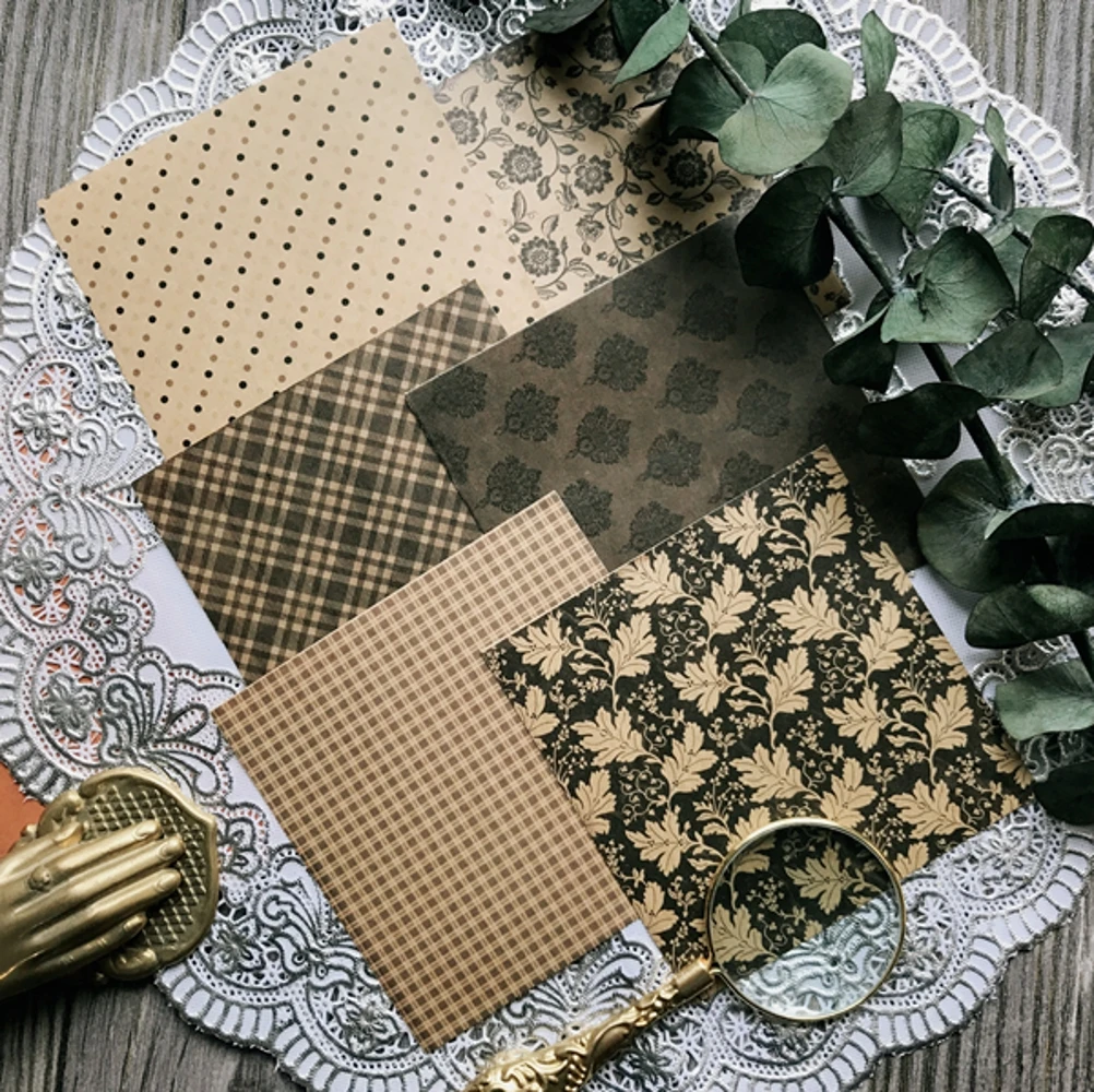 

6Pcs/Pack Vintage Texture Vellum Paper Sticker DIY Craft Scrapbooking Album Junk Journal Planner Decorative Stickers