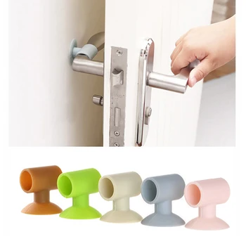 

3.5x2x4.5CM Silicone Door Handle Knob Crash Pad Wall Bumper Guard Stopper Anti Collision Suction Pads LB88