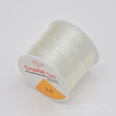 1 шт. DIY прозрачный стрейч эластичный шнур для бисероплетения нитевая катушка рулон - Цвет: Белый