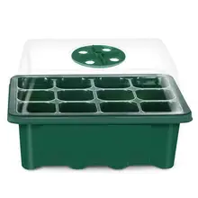 

12 Hole Planting Tray Plant Starter Tray Greenhouse Grow Trays Humidity Adjustable Plant Starter Kit With Dome And Base