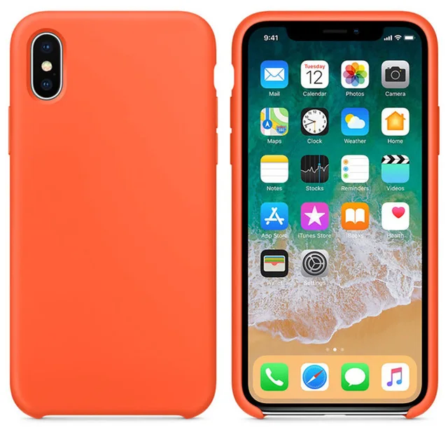 Официальный силиконовый чехол с логотипом для iPhone 11 Pro 7 8 6 6splus, Жидкий чехол для Apple iPhone xs max xr x 11pro Max, чехол - Цвет: 7