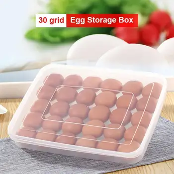 

30 Grid Food Container Egg Organizer Practical Convenient Egg Storage Box Egg Container Organization Space Saver