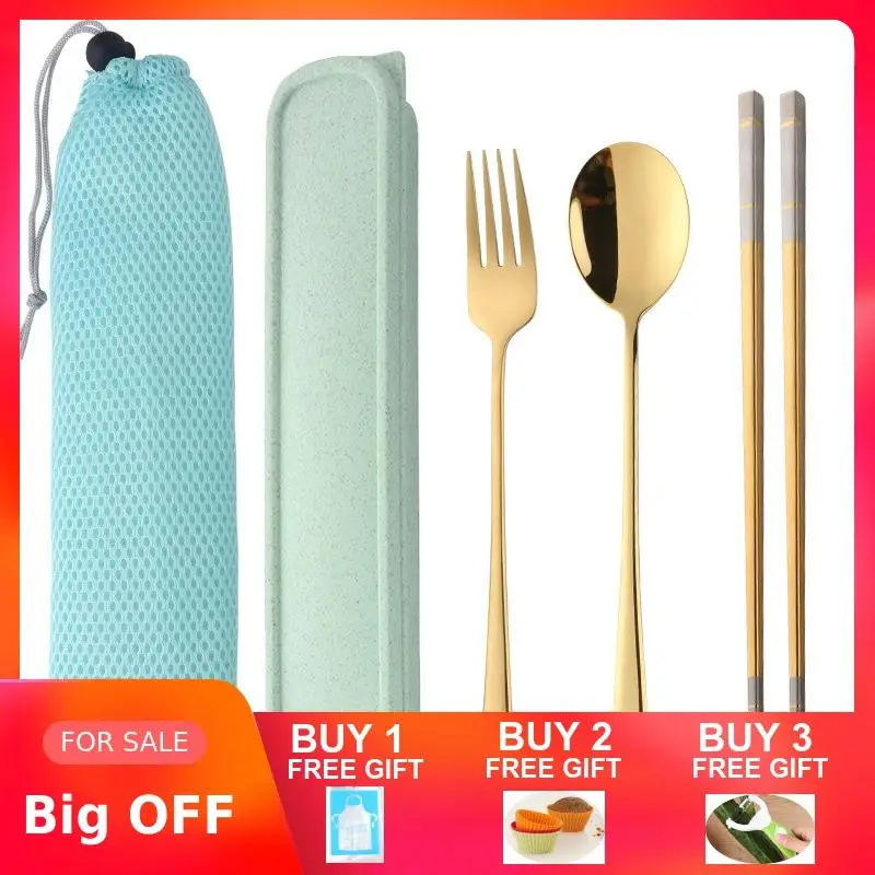 304 набор столовых приборов из нержавеющей стали палочки для еды ложка вилка