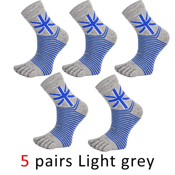 Light grey VERIDICAL носки хлопчатобумажные для мужчин хорошее качество пять пальцев носки 5 пар/лот подходят EU39-45 мужчин мальчиков короткие носки meias подарки для мужчин - Цвет: Light grey