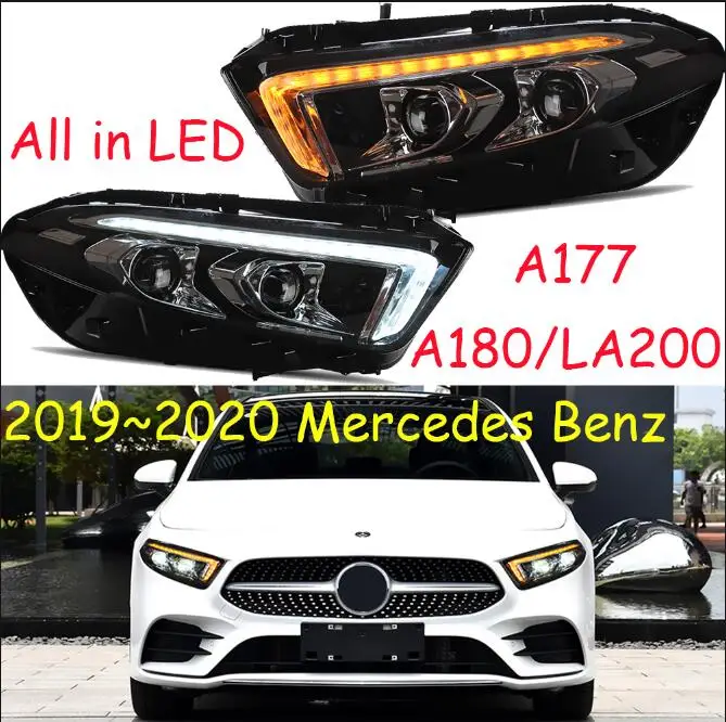 2020y автомобильный бампер головной светильник для Mercedes Benz W177 головной светильник A200 A180 автомобильные аксессуары светодиодный DRL фара для W177 фары - Цвет: picture