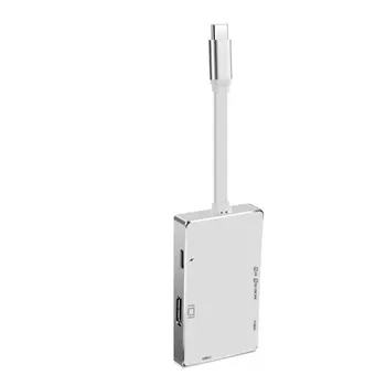 

YC210 Portable Size Aluminum Alloy Type-C Hub USB 3.0 HUB Type-C 4K Video HD Output TF Card Reader usb-c hub Adapter