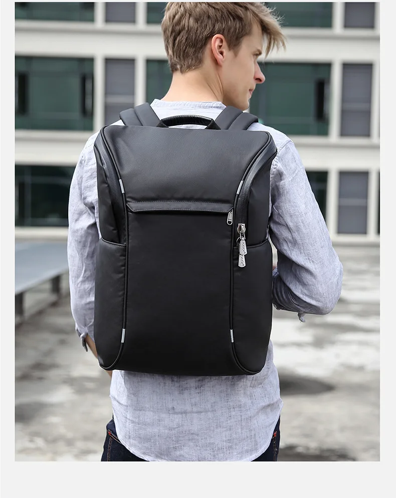 

New Style Europe And America Cool Black Cattle Tianjin Computer Backpack Students Science And Technology School Bag Light Men's