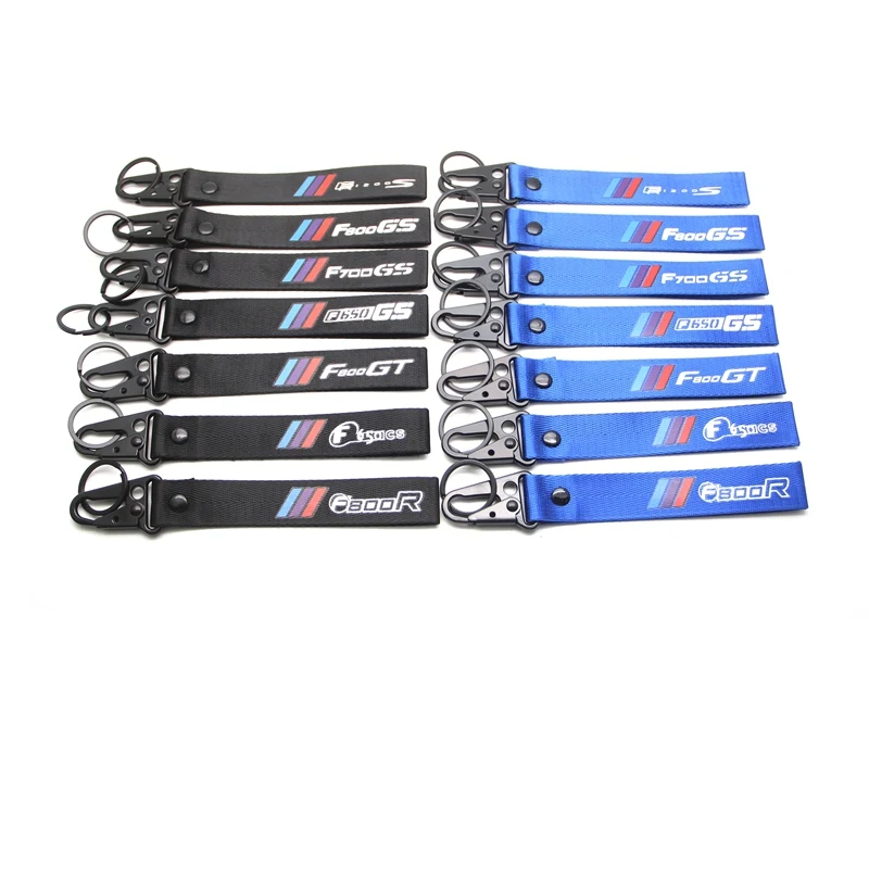 

For BMW R1200S F800GS F700GS F650GS F800GT F650CS F800R Motorcycle Car Key Chain Woven Key Ring Tag Label Chain