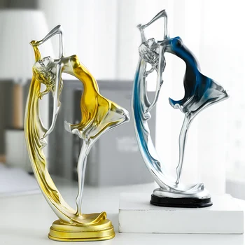 

Dancing Lady Ornament Home Decoration Accessories Figures Resin Sculpture Crafts Retro Abstract Goddess Statues Business Gifts