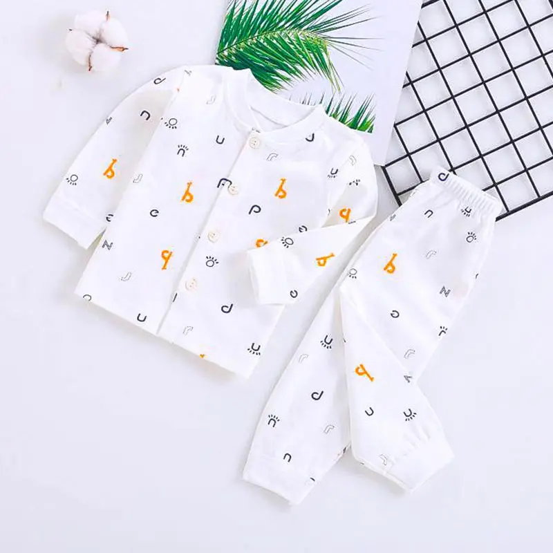 Baby Clothing Set near me 0-2 Years Soft Baby Clothes Set Spring Autumn Cotton Newborn Baby Boys Girls Clothes 2PCS Baby Pajamas Unisex Kids Clothing Sets baby shirt clothing set