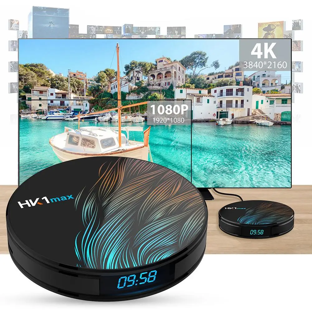 

HK1 Max Smart TV Box Android 9.0 4GB 128GB 64GB 32GB Rockchip 4K Wifi Netflix Set top Box Media Player 2GB16GB Android 9 BOX